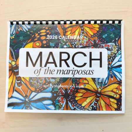 Resist butterfly calendar